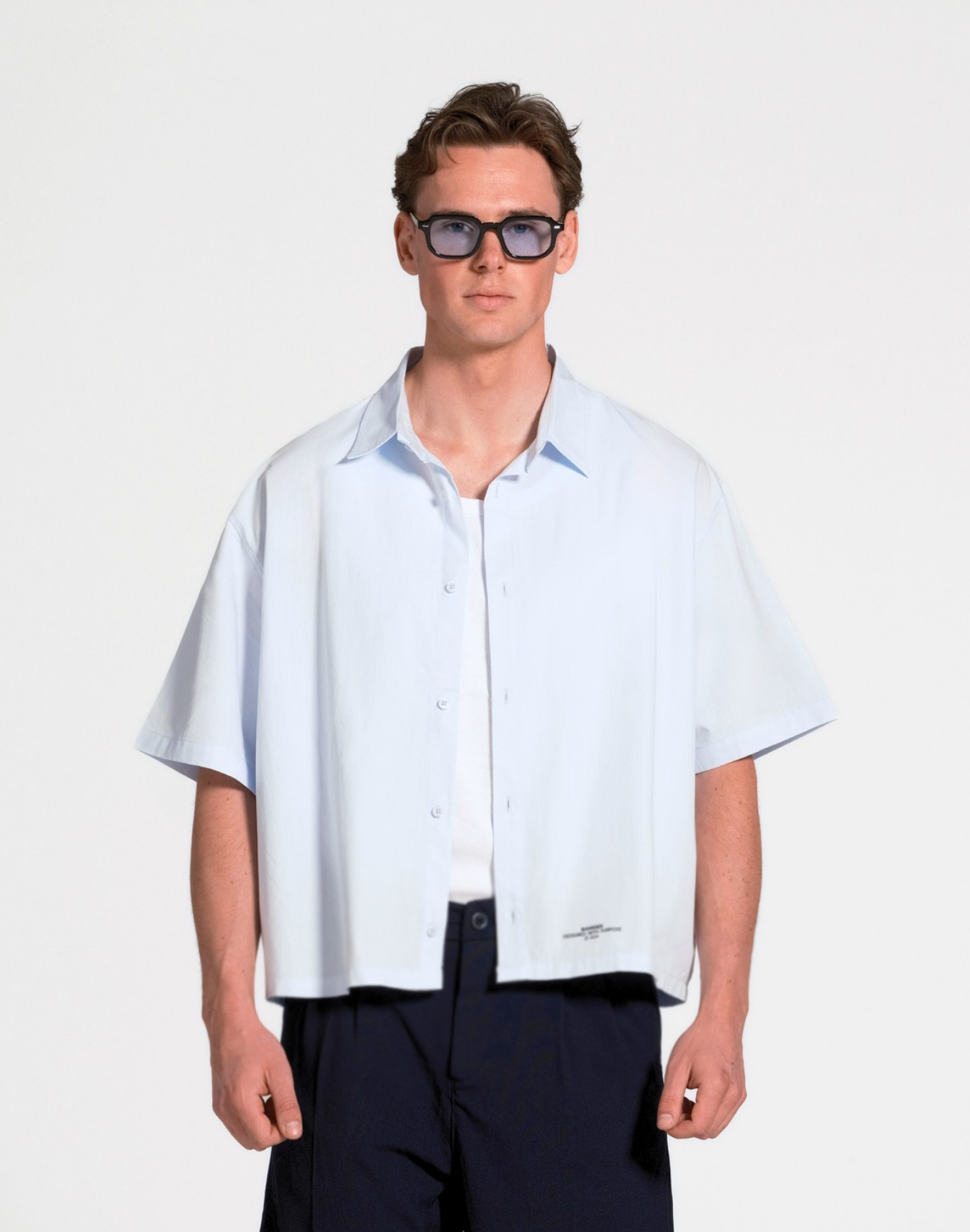 Barrier Box Fit Shirt - Oversized Short Sleeve Cropped Shirt