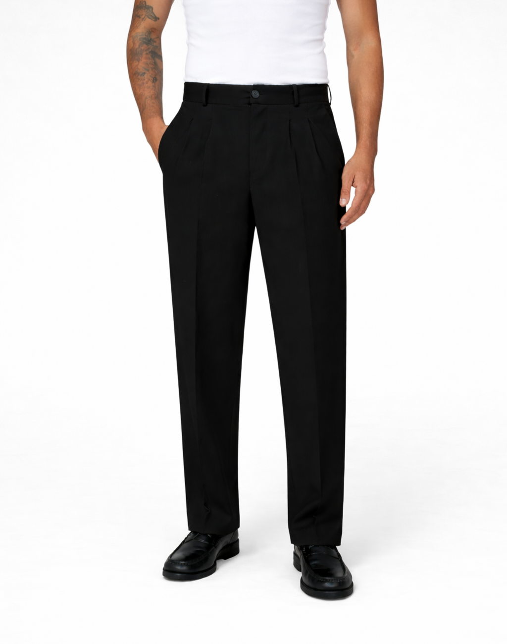 Soft Baggy Pleated Trousers