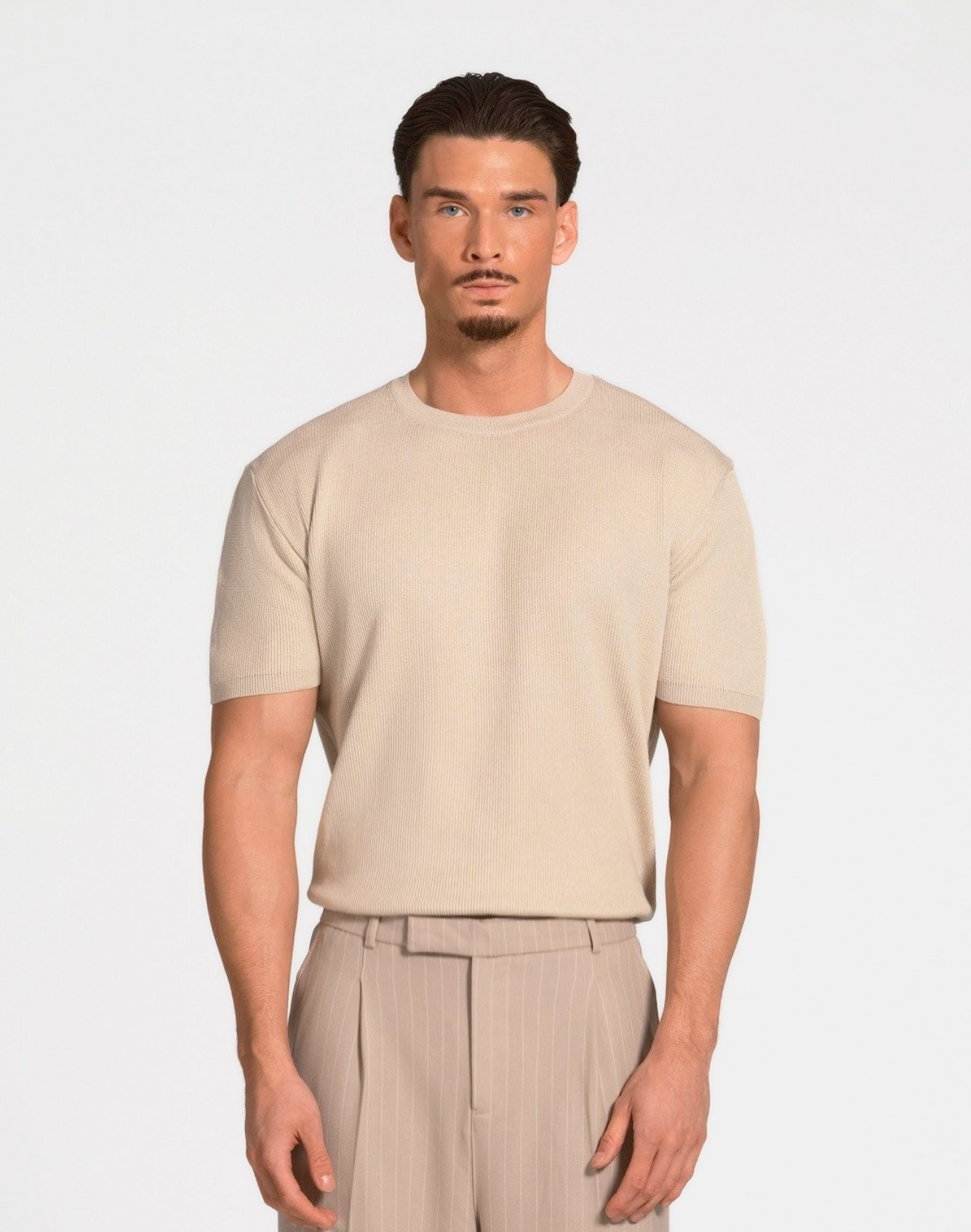 Axis Ribbed T-Shirt - Slim Fit Ribbed Tee – Reversed Studio