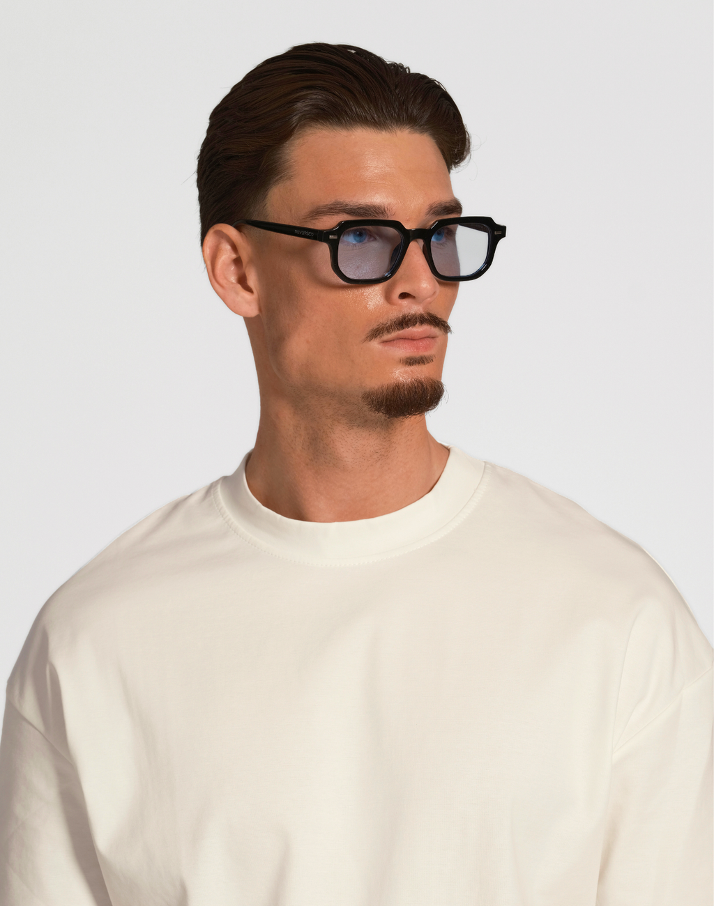 blue glass sunglass