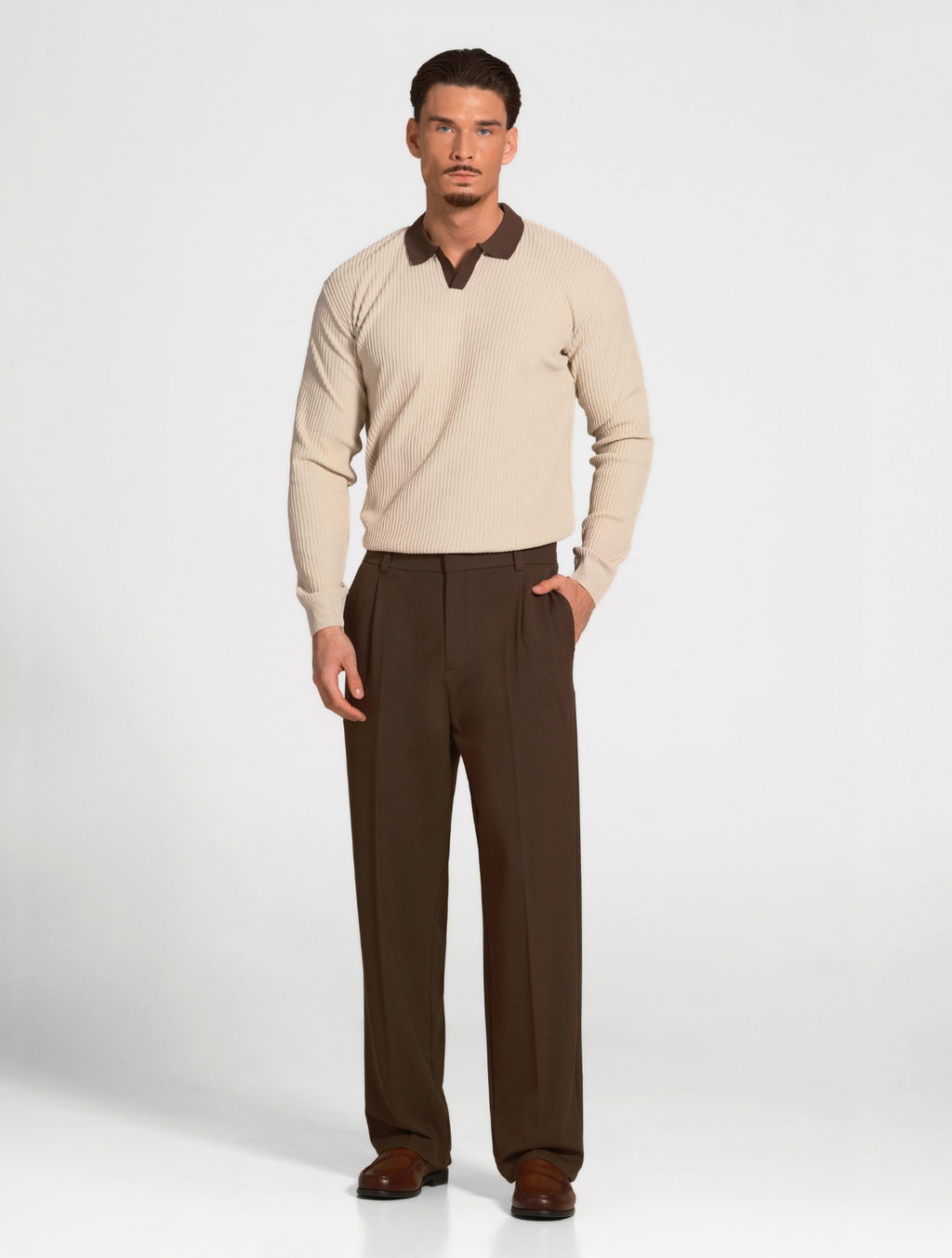 Enzo Relaxed Pleated Trousers