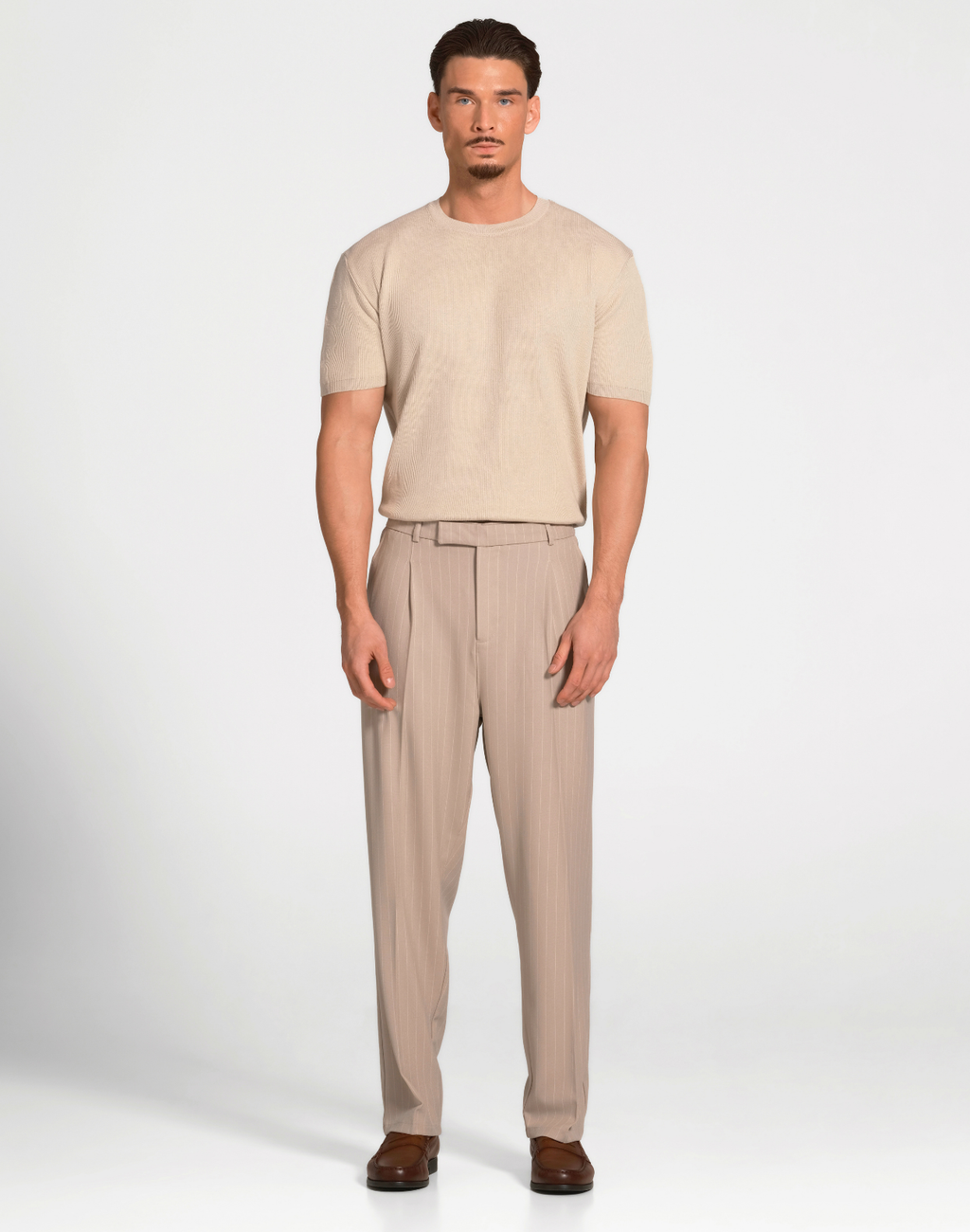 Neyo Regular Geplooide Broek
