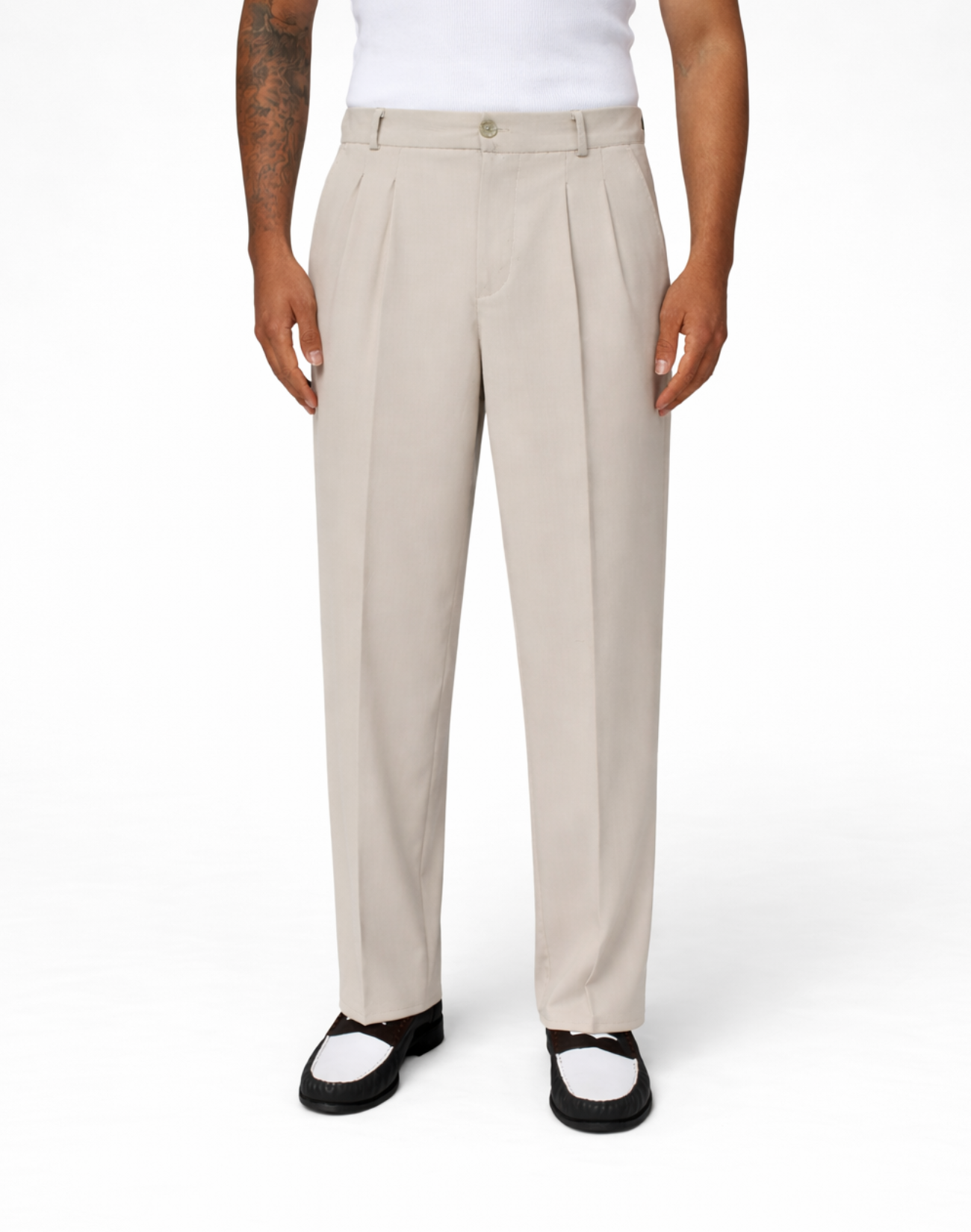 Soft Baggy Pleated Trousers