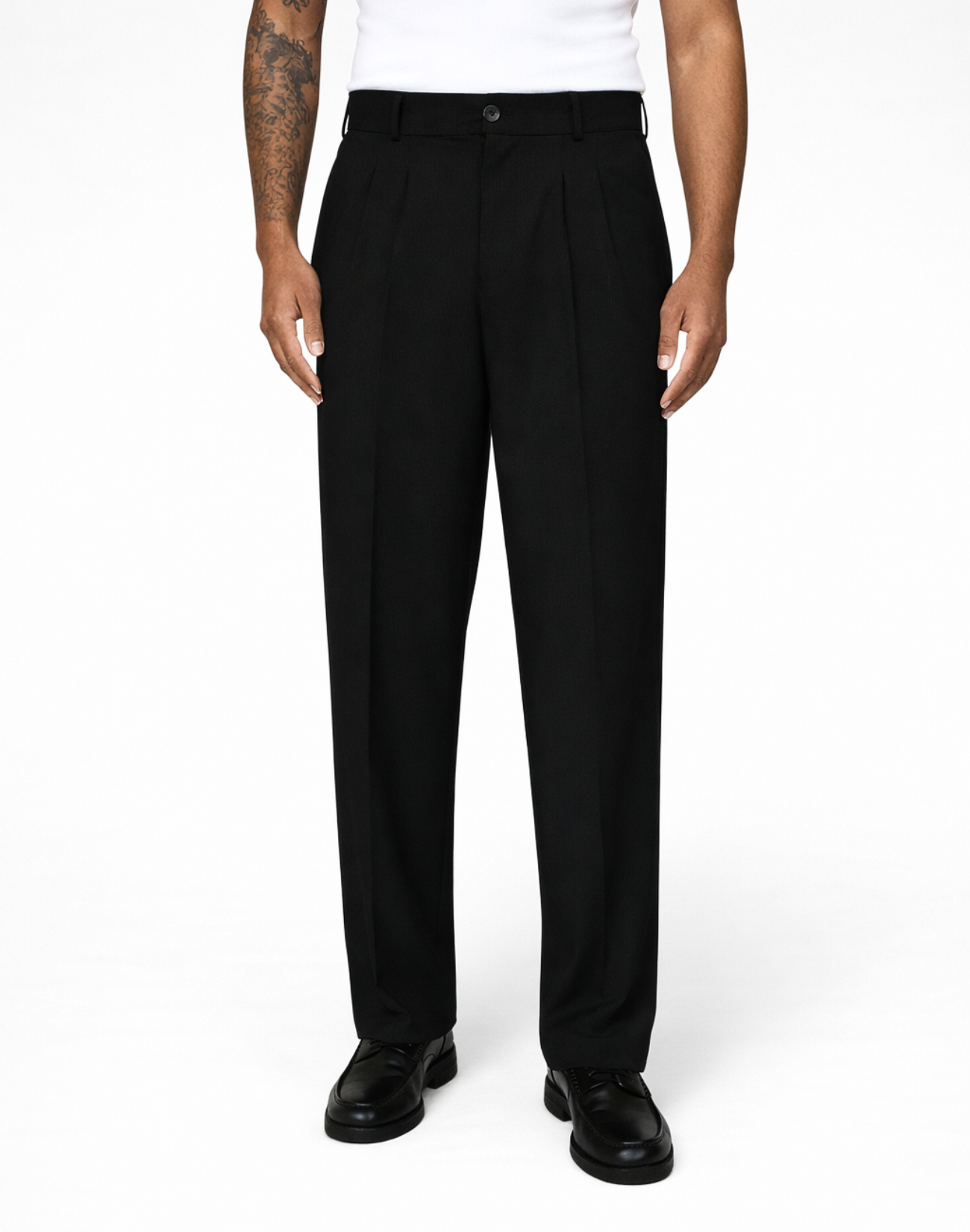 Soft Baggy Pleated Trousers