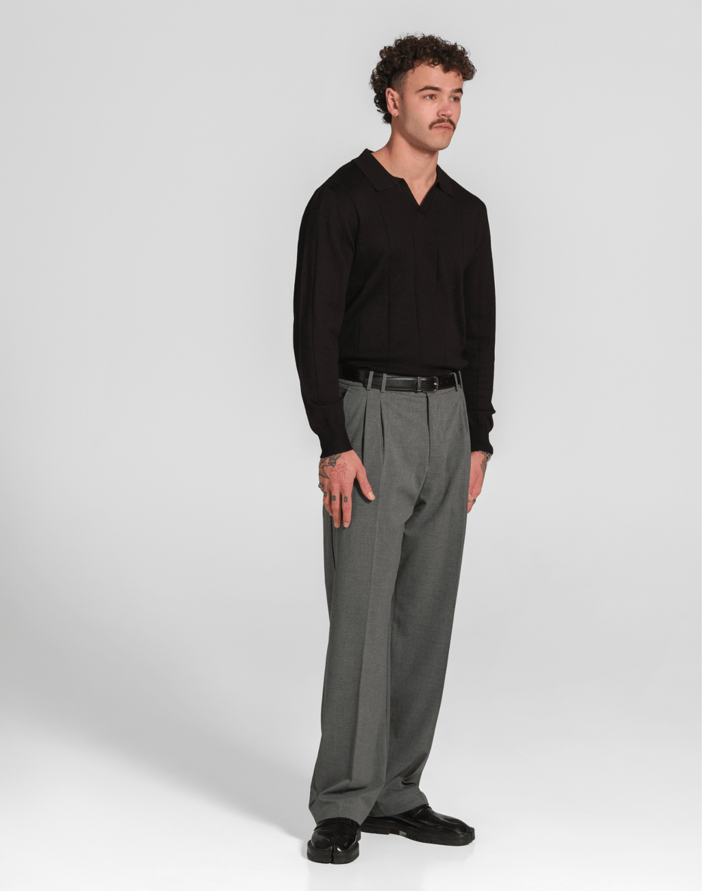 Long Sleeve Polo - Reversed Studio