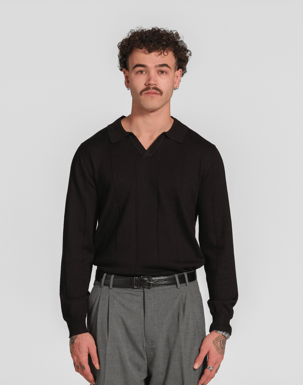 Long Sleeve Polo - Reversed Studio