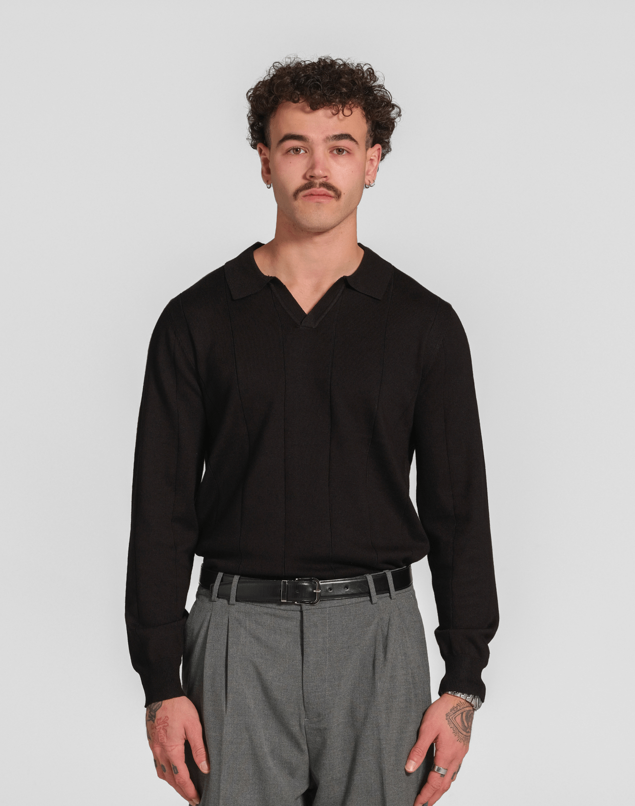 Long Sleeve Polo - Reversed Studio