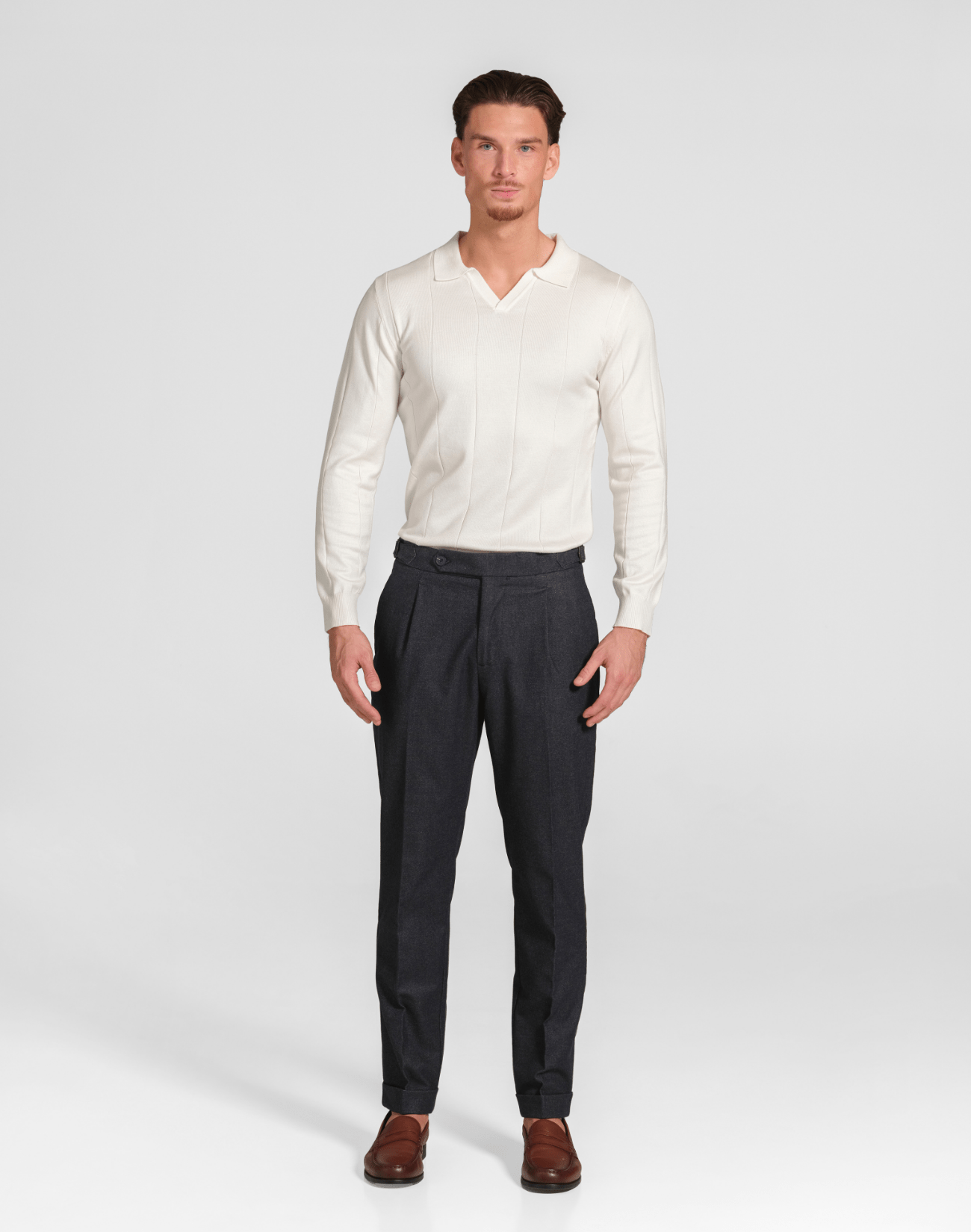 Long Sleeve Polo - Reversed Studio