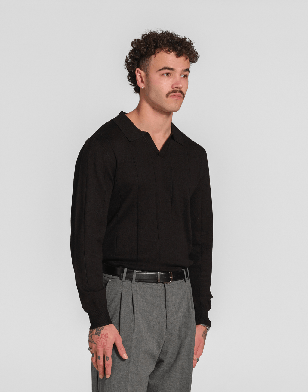 Long Sleeve Polo - Reversed Studio